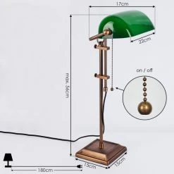 Hofstein Ragaz Bankerlampe Bronze, 1-flammig -Bürolampen Verkäufe ragaz bankerlampe h3547670 3