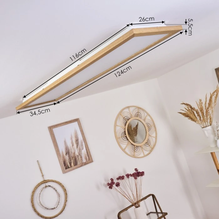 Hofstein Raimea Deckenpanel LED Weiß, 1-flammig 4 Hofstein Raimea Deckenpanel LED Weiß, 1-flammig – Bild 4