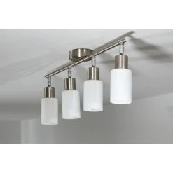 Reality MARS Deckenspot Edelstahl, Weiß, 4-flammig -Bürolampen Verkäufe reality mars deckenspot r80014007 8