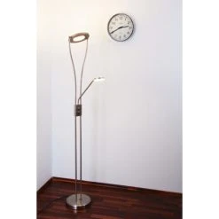 Reality RENNES Deckenfluter LED Stahl gebürstet, 2-flammig -Bürolampen Verkäufe reality rennes deckenfluter r42412107 2