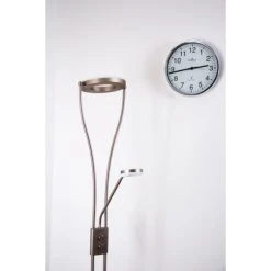 Reality RENNES Deckenfluter LED Stahl gebürstet, 2-flammig -Bürolampen Verkäufe reality rennes deckenfluter r42412107 5