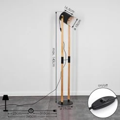 Hofstein Rebbenas Stehleuchte Schwarz, Braun, 1-flammig -Bürolampen Verkäufe rebbenas stehleuchte h3443880 3