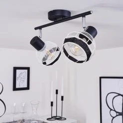 Hofstein Revsbotn Deckenleuchte Chrom, Schwarz, 2-flammig -Bürolampen Verkäufe revsbotn deckenleuchte h3434536 9