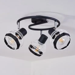 Hofstein Revsbotn Deckenleuchte Chrom, Schwarz, 3-flammig -Bürolampen Verkäufe revsbotn deckenleuchte h3434550 7