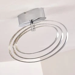 Hofstein Ringos Deckenleuchte LED Chrom, 1-flammig -Bürolampen Verkäufe ringos deckenleuchte h165691 do1 17