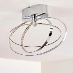 Hofstein Ringos Deckenleuchte LED Chrom, 1-flammig -Bürolampen Verkäufe ringos deckenleuchte h165691 do1 8