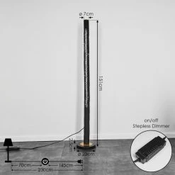 Hofstein Rodeche Stehleuchte LED Messing, Schwarz, 1-flammig 15 Hofstein Rodeche Stehleuchte LED Messing, Schwarz, 1-flammig -Bürolampen Verkäufe rodeche stehleuchte h3439388 3