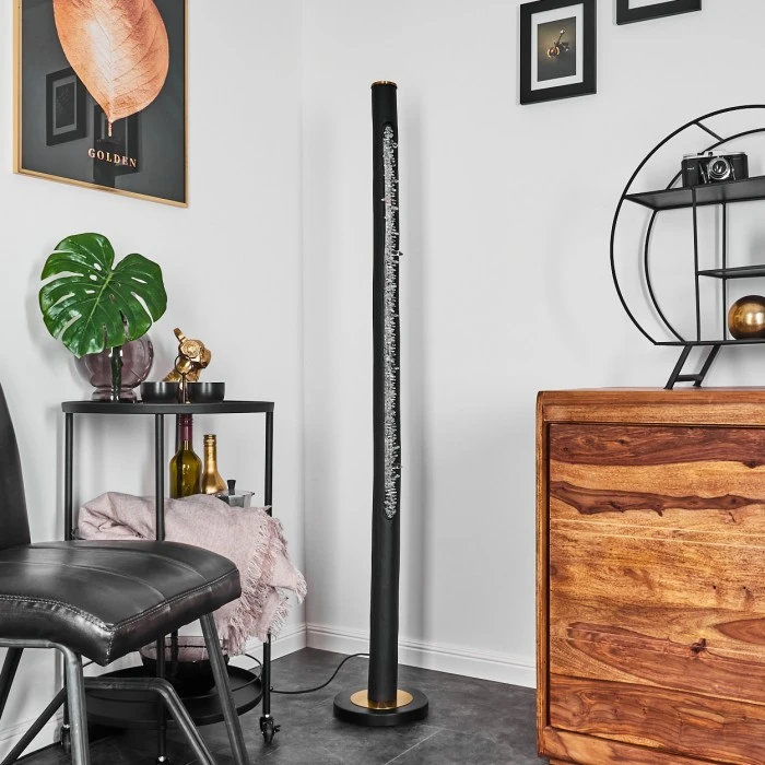 Hofstein Rodeche Stehleuchte LED Messing, Schwarz, 1-flammig 8 Hofstein Rodeche Stehleuchte LED Messing, Schwarz, 1-flammig – Bild 8