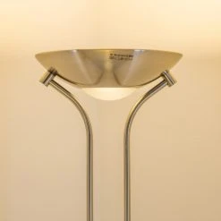 Hofstein Rom Deckenfluter LED Nickel-Matt, 2-flammig -Bürolampen Verkäufe rom deckenfluter 8500 15