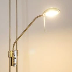 Hofstein Rom Deckenfluter LED Nickel-Matt, 2-flammig -Bürolampen Verkäufe rom deckenfluter 8500 18