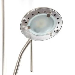 Hofstein Rom Deckenfluter LED Nickel-Matt, 2-flammig -Bürolampen Verkäufe rom deckenfluter 8500 5