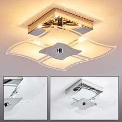 Hofstein Rom Deckenleuchte Chrom, 4-flammig