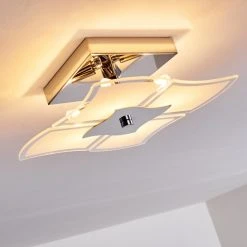 Hofstein Rom Deckenleuchte Chrom, 4-flammig -Bürolampen Verkäufe rom deckenleuchte w29356f 3 12