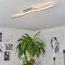 Hofstein Rosselo Deckenleuchte LED Nickel-Matt, 1-flammig -Bürolampen Verkäufe rosselo deckenleuchte h167534 10