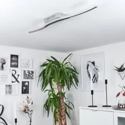 Hofstein Rosselo Deckenleuchte LED Nickel-Matt, 1-flammig -Bürolampen Verkäufe rosselo deckenleuchte h167534 11