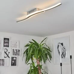 Hofstein Rosselo Deckenleuchte LED Nickel-Matt, 1-flammig -Bürolampen Verkäufe rosselo deckenleuchte h167534 6