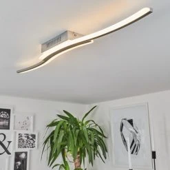 Hofstein Rosselo Deckenleuchte LED Nickel-Matt, 1-flammig -Bürolampen Verkäufe rosselo deckenleuchte h167534 8