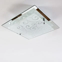 Hofstein Rusty Deckenleuchte Grau, Transparent, Klar, 2-flammig -Bürolampen Verkäufe rusty deckenleuchte h01 9