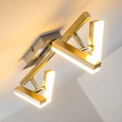 Hofstein Sakami Deckenleuchte LED Nickel-Matt, 4-flammig -Bürolampen Verkäufe sakami deckenleuchte h3000557 11