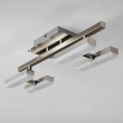 Hofstein Sakami Deckenleuchte LED Nickel-Matt, 4-flammig -Bürolampen Verkäufe sakami deckenleuchte h3000557 13