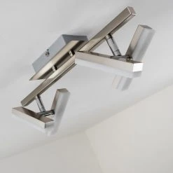 Hofstein Sakami Deckenleuchte LED Nickel-Matt, 4-flammig -Bürolampen Verkäufe sakami deckenleuchte h3000557 14