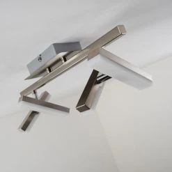 Hofstein Sakami Deckenleuchte LED Nickel-Matt, 4-flammig -Bürolampen Verkäufe sakami deckenleuchte h3000557 15