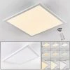 Hofstein Salmi Deckenpanel LED Aluminium, Weiß, 1-flammig, Fernbedienung