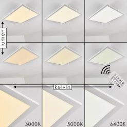 Hofstein Salmi Deckenpanel LED Aluminium, Weiß, 1-flammig, Fernbedienung 24 Hofstein Salmi Deckenpanel LED Aluminium, Weiß, 1-flammig, Fernbedienung -Bürolampen Verkäufe salmi deckenpanel h3311974 4