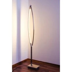 Hofstein Santa Marta Stehleuchte LED Nickel-Matt, Chrom, 1-flammig -Bürolampen Verkäufe santa marta stehleuchte h3003121 12
