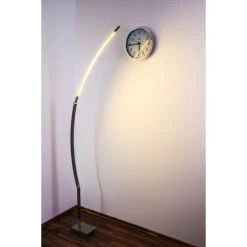 Hofstein Santa Marta Stehleuchte LED Nickel-Matt, Chrom, 1-flammig -Bürolampen Verkäufe santa marta stehleuchte h3003121 3