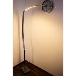 Hofstein Santa Marta Stehleuchte LED Nickel-Matt, Chrom, 1-flammig -Bürolampen Verkäufe santa marta stehleuchte h3003138 12