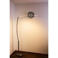 Hofstein Santa Marta Stehleuchte LED Nickel-Matt, Chrom, 1-flammig -Bürolampen Verkäufe santa marta stehleuchte h3003138 3