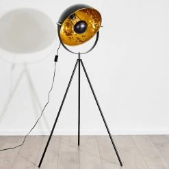 Hofstein Saturn Stehlampe Schwarz, 1-flammig -Bürolampen Verkäufe saturn stehlampe h169941 16