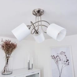 Hofstein Saura Deckenleuchte Nickel-Matt, 3-flammig -Bürolampen Verkäufe saura deckenleuchte h3434512 9