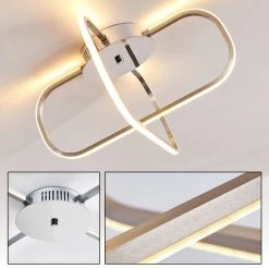 Hofstein Serre Deckenleuchte LED Chrom, 1-flammig -Bürolampen Verkäufe serre deckenleuchte h167503 18