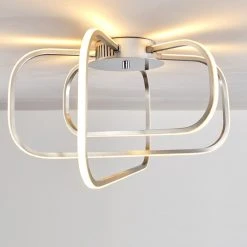 Hofstein Serre Deckenleuchte LED Chrom, 1-flammig -Bürolampen Verkäufe serre deckenleuchte h167510 16