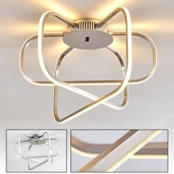 Hofstein Serre Deckenleuchte LED Chrom, 1-flammig -Bürolampen Verkäufe serre deckenleuchte h167510 20