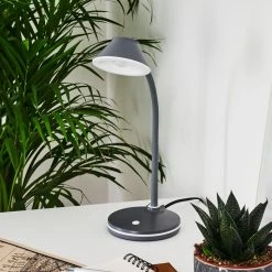 Hofstein Shreveport Tischleuchte LED Anthrazit, Wei&szlig;, 1-flammig -Bürolampen Verkäufe shreveport tischleuchte h3371046 4