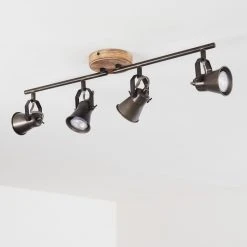 Hofstein Skodsbol Deckenleuchte Grau, Hellbraun, Stahl gebürstet, 4-flammig -Bürolampen Verkäufe skodsbol deckenleuchte h3350232 14