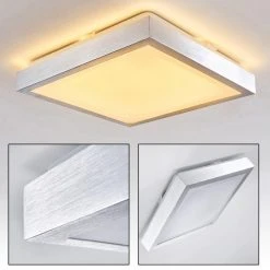 Hofstein Sora Deckenleuchte LED Nickel-Matt, 1-flammig -Bürolampen Verkäufe sora deckenleuchte h166100 13