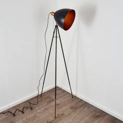 Hofstein Sorsele Stehleuchte Schwarz, Kupferfarben, 1-flammig -Bürolampen Verkäufe sorsele stehleuchte h3161456 do1 19