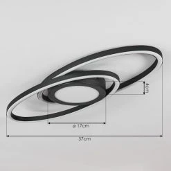 Hofstein Sorte Deckenleuchte LED Schwarz, Weiß, 1-flammig -Bürolampen Verkäufe sorte deckenleuchte h3438633 3