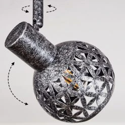 Hofstein Stavik Deckenleuchte Schwarz, Silber, 1-flammig -Bürolampen Verkäufe stavik deckenleuchte h3431962 5