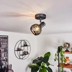 Hofstein Stavik Deckenleuchte Schwarz, Silber, 1-flammig -Bürolampen Verkäufe stavik deckenleuchte h3431962 6