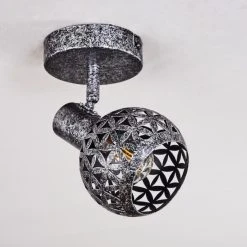 Hofstein Stavik Deckenleuchte Schwarz, Silber, 1-flammig -Bürolampen Verkäufe stavik deckenleuchte h3431962 7