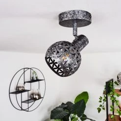 Hofstein Stavik Deckenleuchte Schwarz, Silber, 1-flammig -Bürolampen Verkäufe stavik deckenleuchte h3431962 9