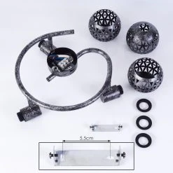 Hofstein Stavik Deckenleuchte Schwarz, Silber, 3-flammig -Bürolampen Verkäufe stavik deckenleuchte h3441435 4