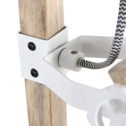 Steinhauer Gearwood Tischleuchte Weiß, Holz dunkel, 1-flammig -Bürolampen Verkäufe steinhauer gearwood tischleuchte 2665w 3