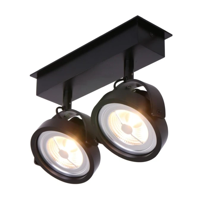 Steinhauer Mexlite Strahler LED Schwarz, 2-flammig 2 Steinhauer Mexlite Strahler LED Schwarz, 2-flammig – Bild 2