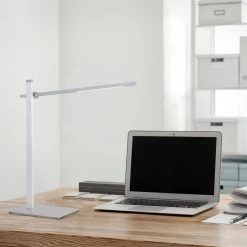 Steinhauer Stekk Tischleuchte LED Edelstahl, Weiß, 1-flammig